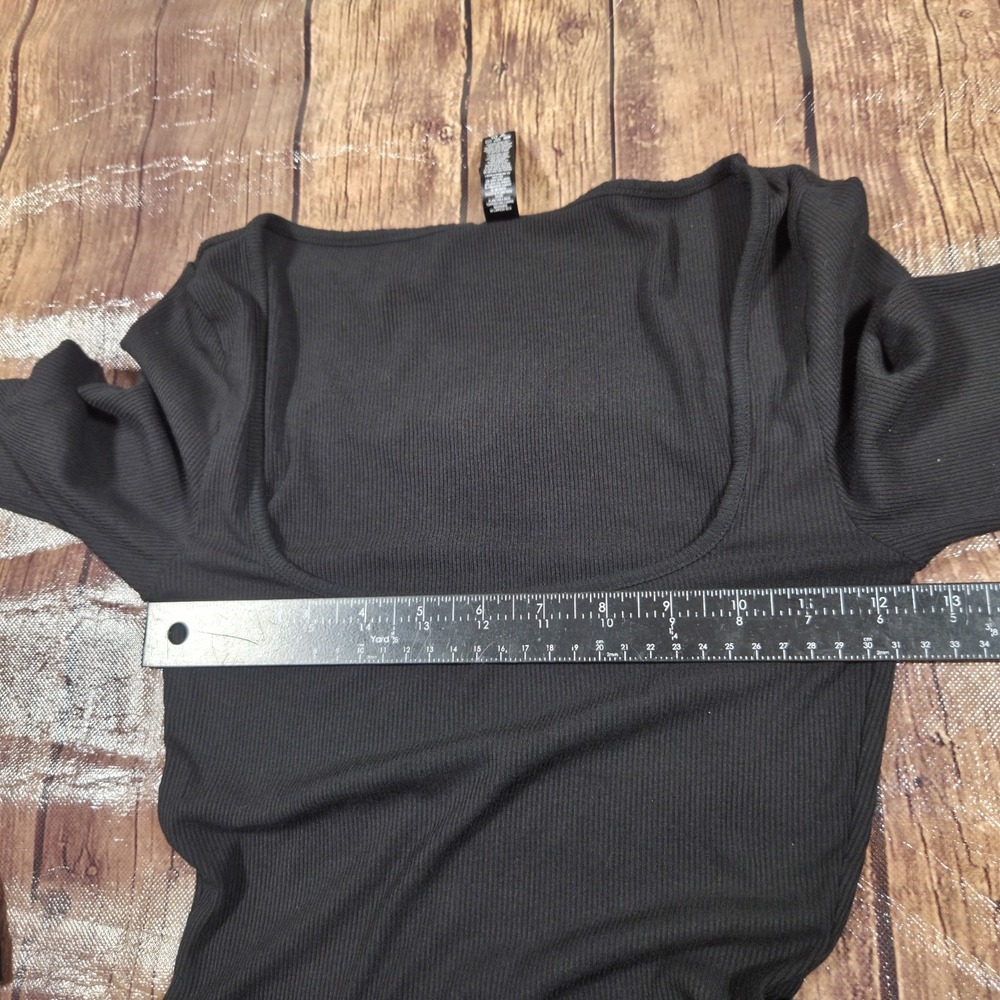Skims Soft Lounge Ribbed Long Sleeve Dress Women S Black Clean Girl Minimalist - Picture 3 of 12